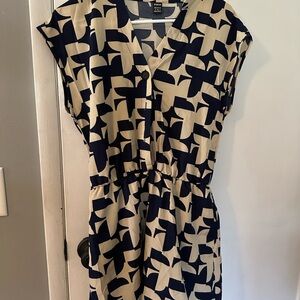 Stylish Navy and Cream romper